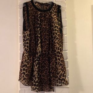 ZARA Leopard Print Blouse